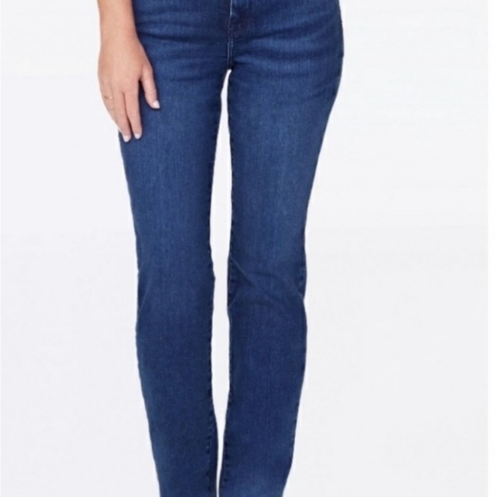 NYDJ Marilyn Straight Leg Stretch dark Denim Jeans Size 12